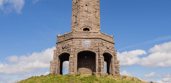 Closeup of Darwen Tower stonework
